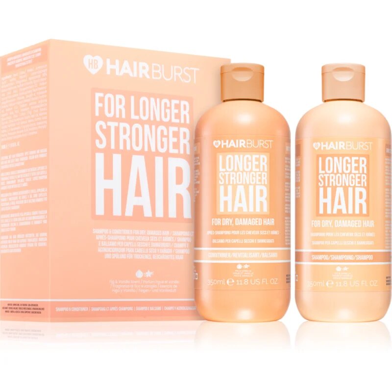 Hairburst Longer Stronger Hair Dry Damaged Hair Set set cadou pentru păr uscat și deteriorat