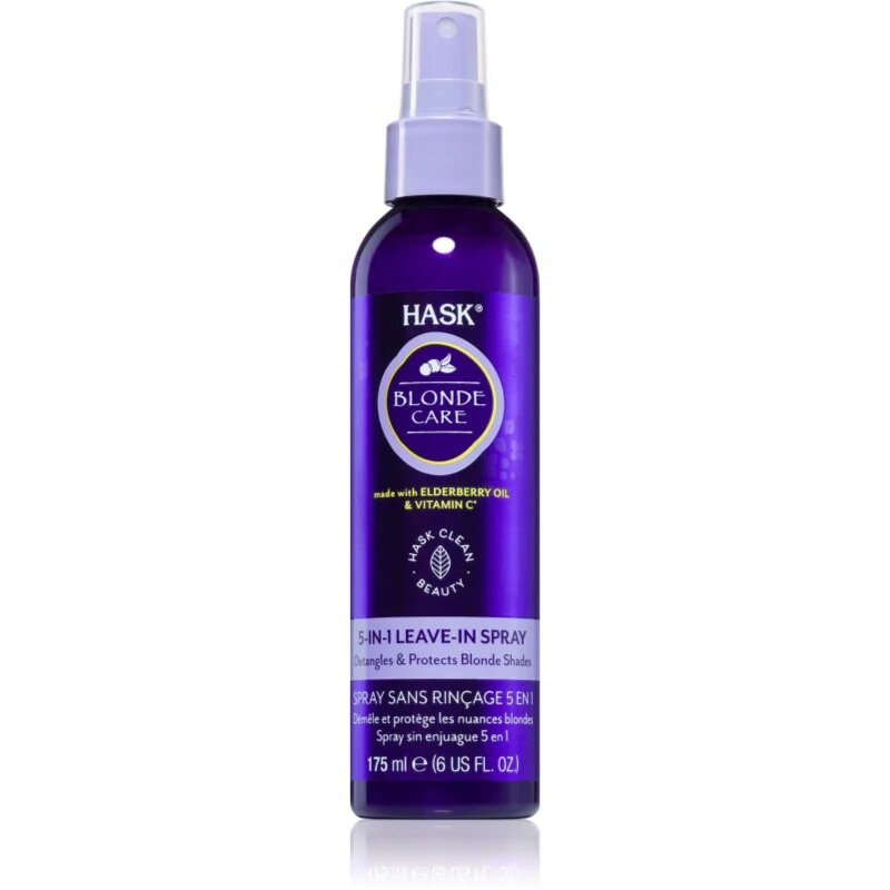 HASK Blonde Care 5-in-1 Leave-In Spray spray care nu necesita clatire pentru par blond 175 ml
