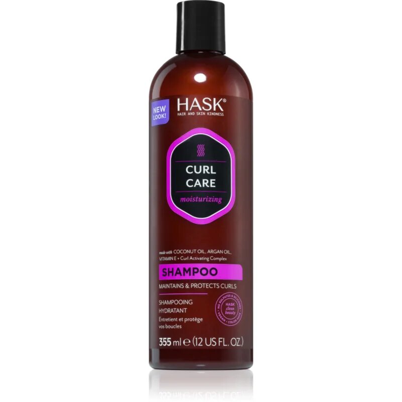 HASK Curl Care șampon hidratant pentru păr creț și ondulat 355 ml