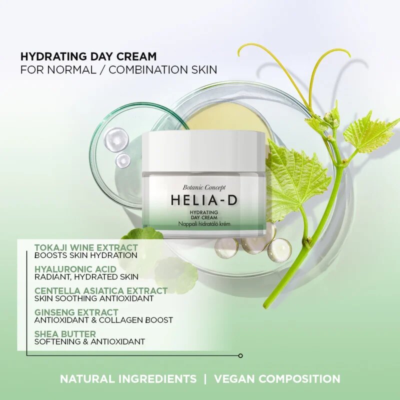 Helia-D Botanic Concept crema de zi hidratanta pentru piele normală și mixtă 50 ml