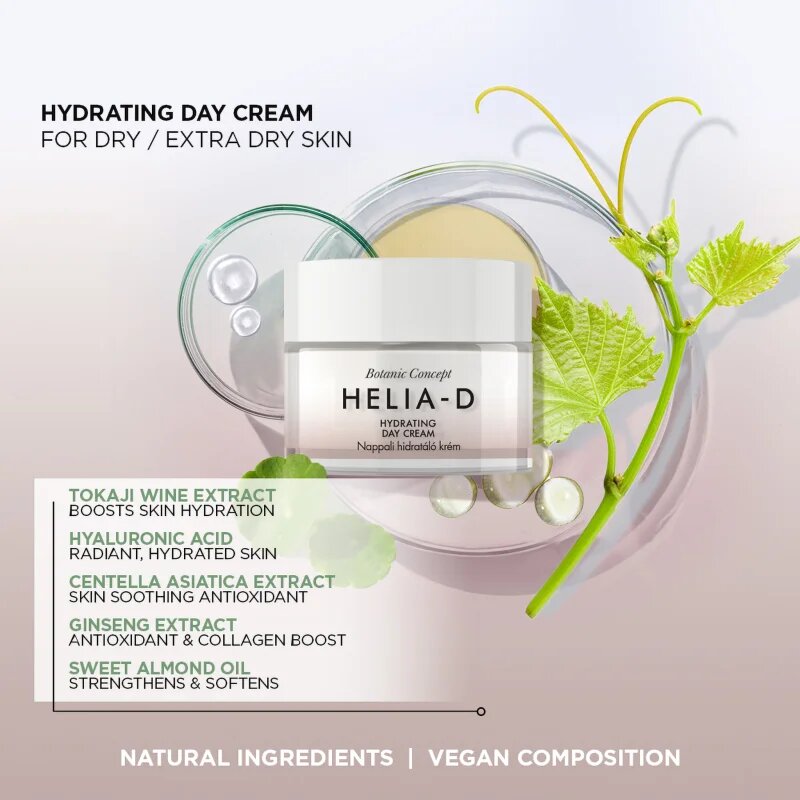 Helia-D Botanic Concept cremă hidratantă pentru piele foarte uscata 50 ml