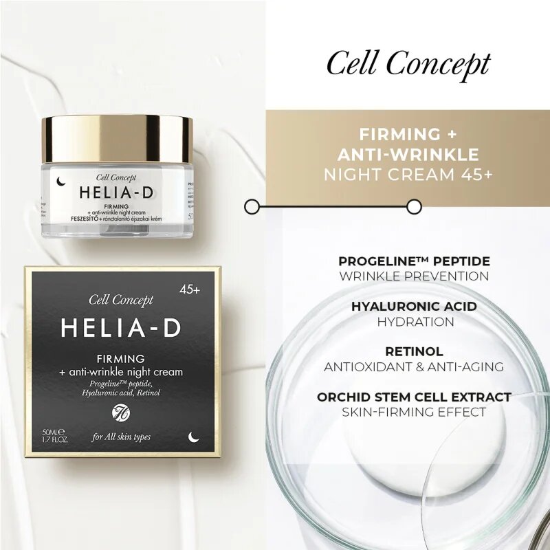Helia-D Cell Concept Cremă de noapte intensă pentru riduri 45+ 50 ml