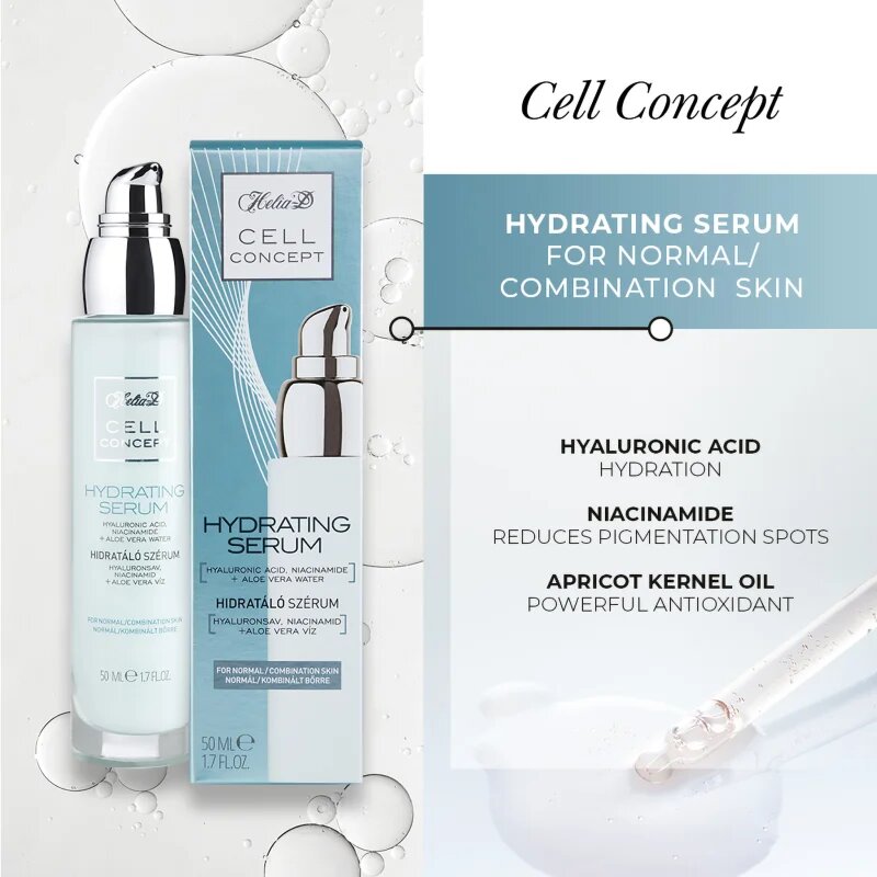 Helia-D Cell Concept ser hidratant pentru piele normală și mixtă 50 ml
