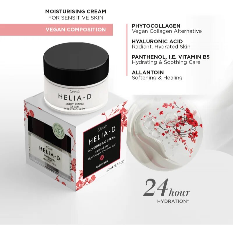 Helia-D Classic cremă hidratantă pentru piele sensibilă 50 ml