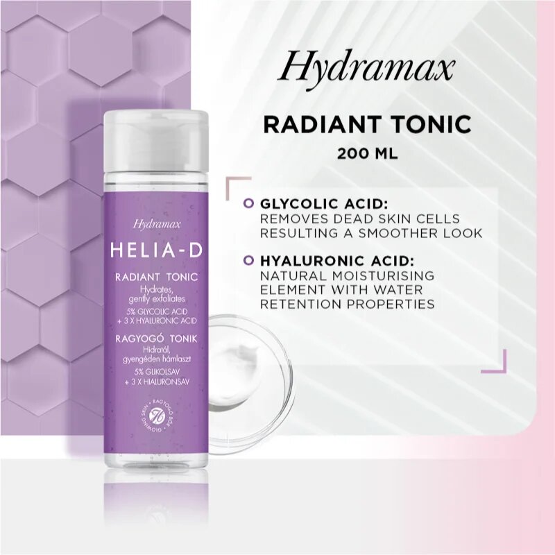 Helia-D Hydramax solutie tonica cu efect de iluminare 200 ml
