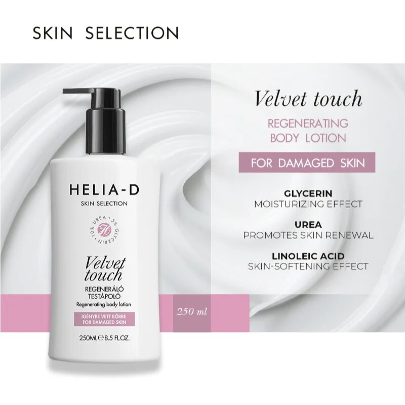Helia-D Skin Selection cremă de corp regeneratoare pe pielea crapata 250 ml