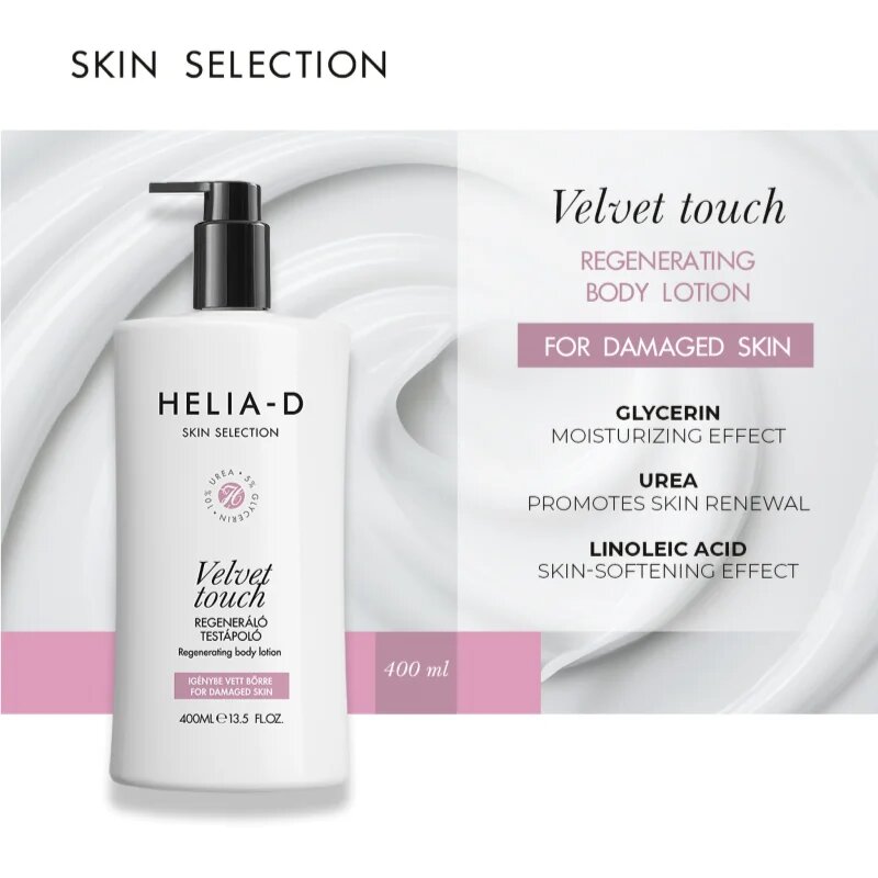 Helia-D Skin Selection lapte de corp regenerator pe pielea crapata 400 ml