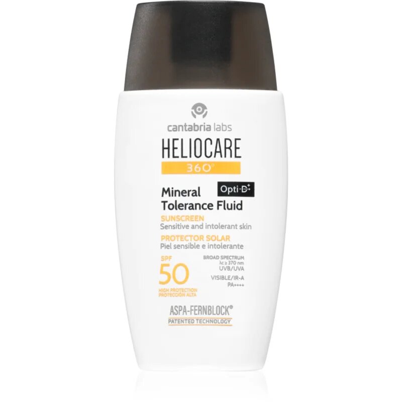 Heliocare 360° Mineral Tolerance Fluid fluid protector cu minerale pentru fata SPF 50 50 ml