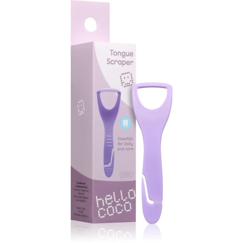 Hello Coco Tongue Sraper spatula pentru curatarea limbii 5 buc