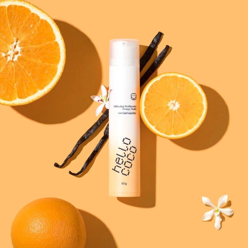 Hello Coco Toothpaste Orange Vanilla pasta de dinti pentru albire 60 g