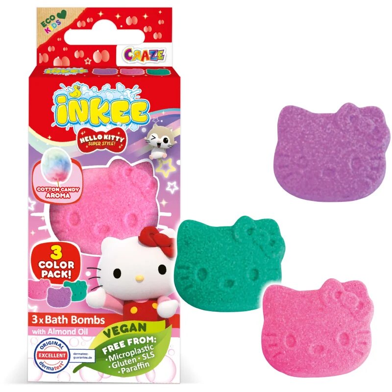 Hello Kitty Bath bombă de baie pentru copii 3x15 g