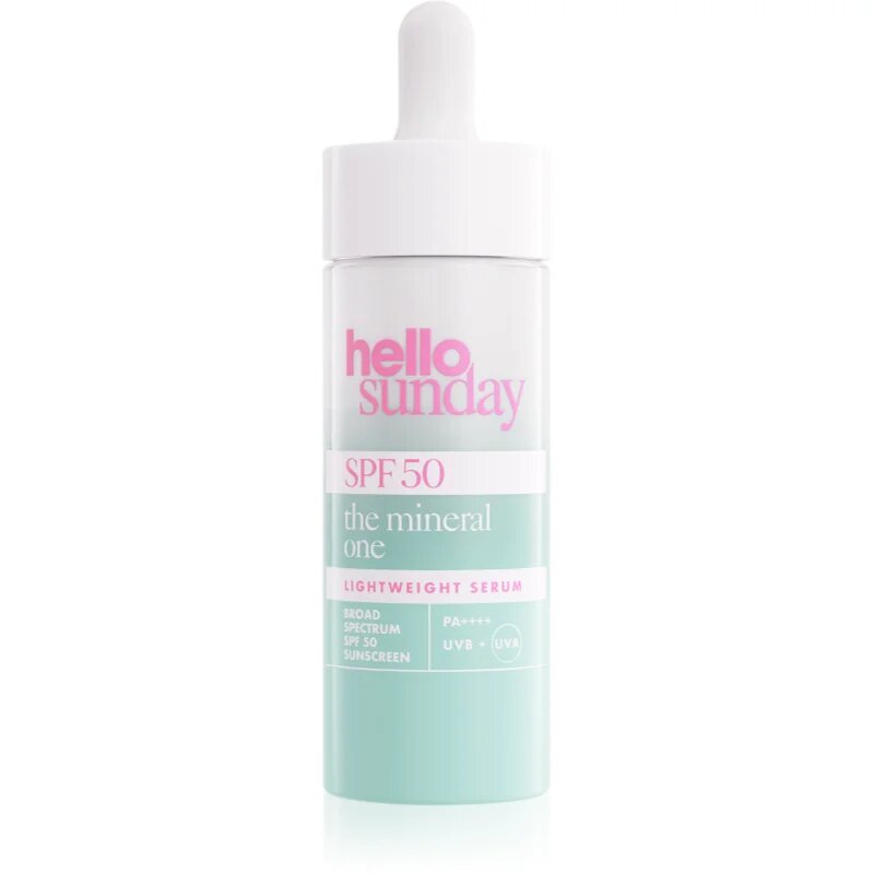 hello sunday the mineral one lightweight serum drops ser cu textura fina SPF 50 30 ml