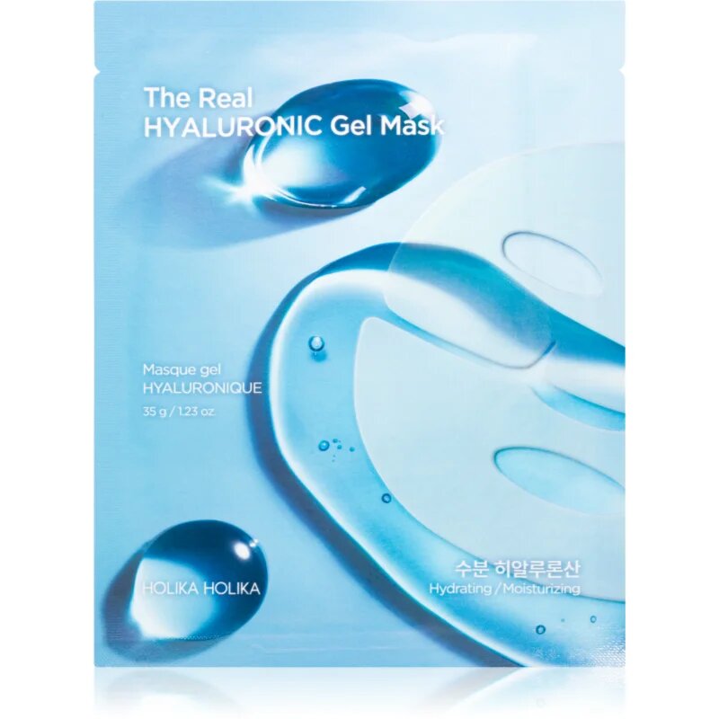 Holika Holika The Real Hyaluronic Gel Mask mască textilă hidratantă cu textura de gel 35 g