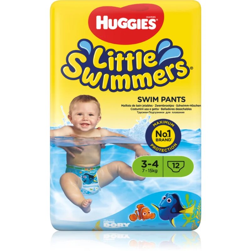 Huggies Little Swimmers 3-4 scutec tip slip pentru înot de unică folosință 7-15 kg 12 buc