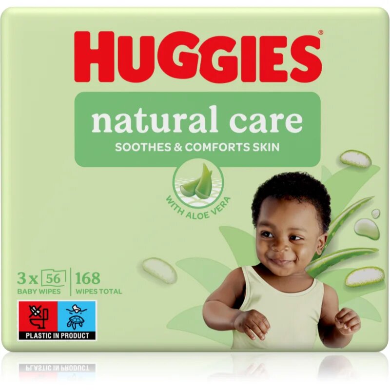 Huggies Natural Care servetele pentru curatare 3x56 buc