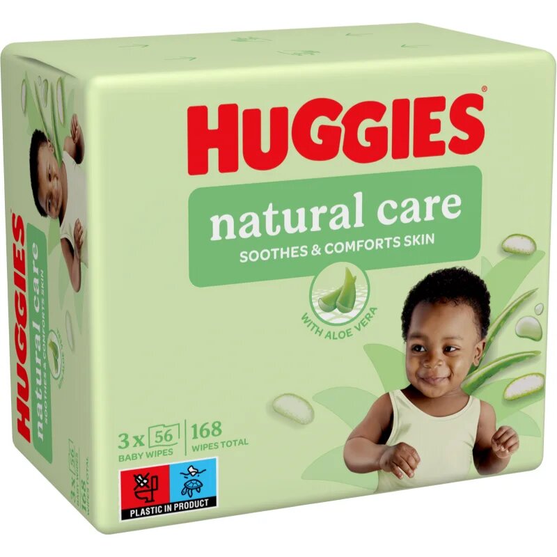 Huggies Natural Care servetele pentru curatare 3x56 buc