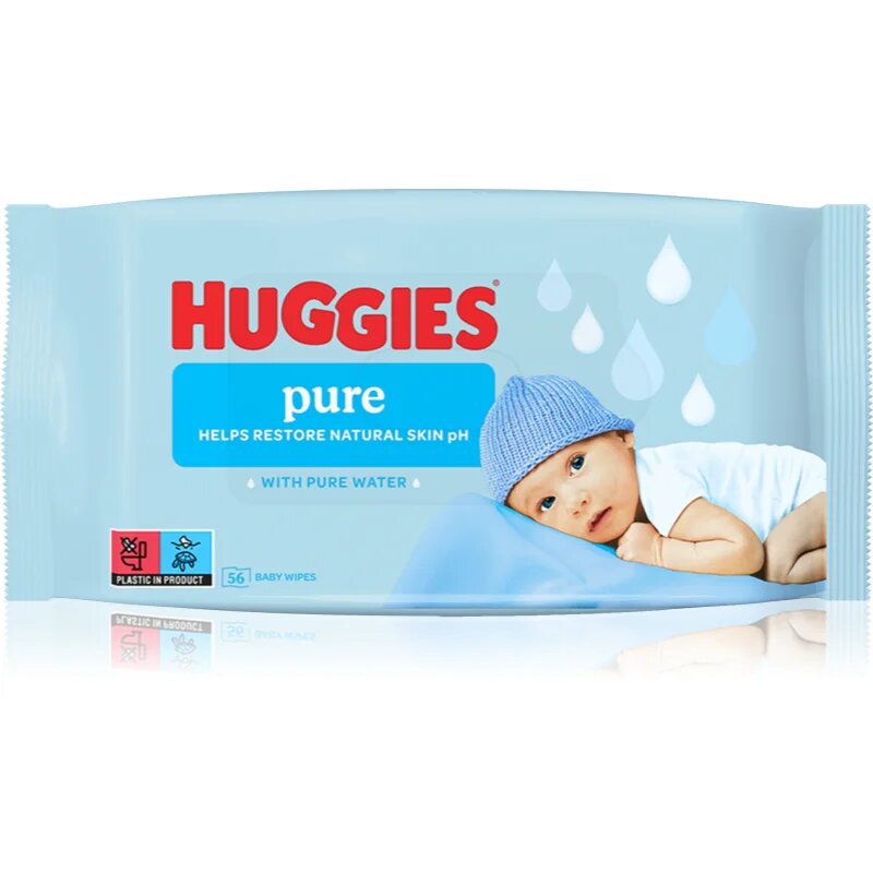 Huggies Pure servetele pentru curatare pentru nou-nascuti si copii 56 buc