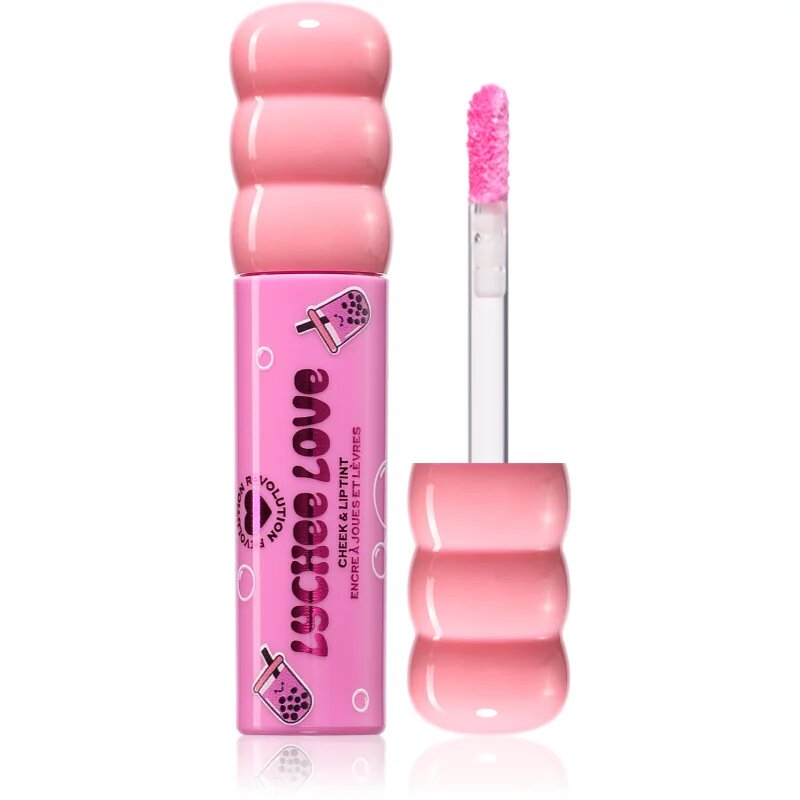 I Heart Revolution Bubble Tea Milky Blush & Lip fard multifuncțional pentru buze și obraz culoare Lychee Love Pink 1.8 ml