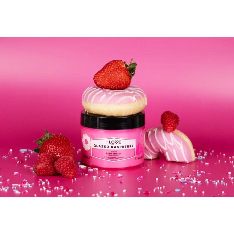 I Love Glazed Raspberry unt pentru corp 330 ml