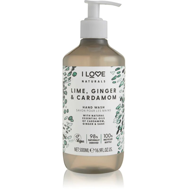I Love Naturals Lime Ginger & Cardamom Săpun lichid pentru mâini 500 ml