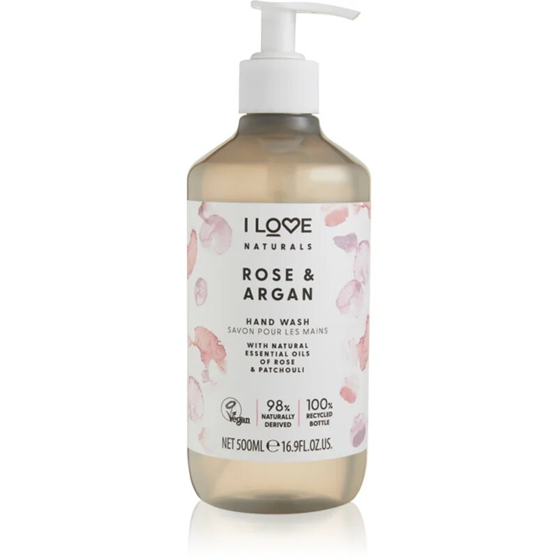 I Love Naturals Rose & Argan Săpun lichid pentru mâini 500 ml