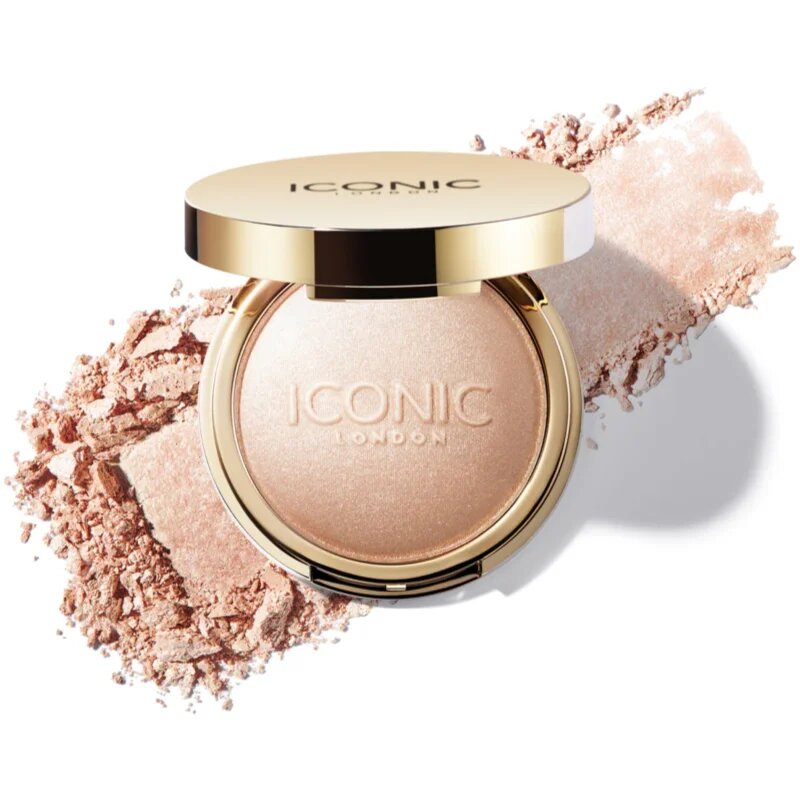 ICONIC London Lit & Luminous Pudra compacta ce ofera luminozitate culoare Universal 16 g