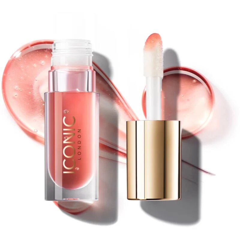 ICONIC London Lustre Lip Oil ulei hidratant de buze culoare She's A Peach 6 ml