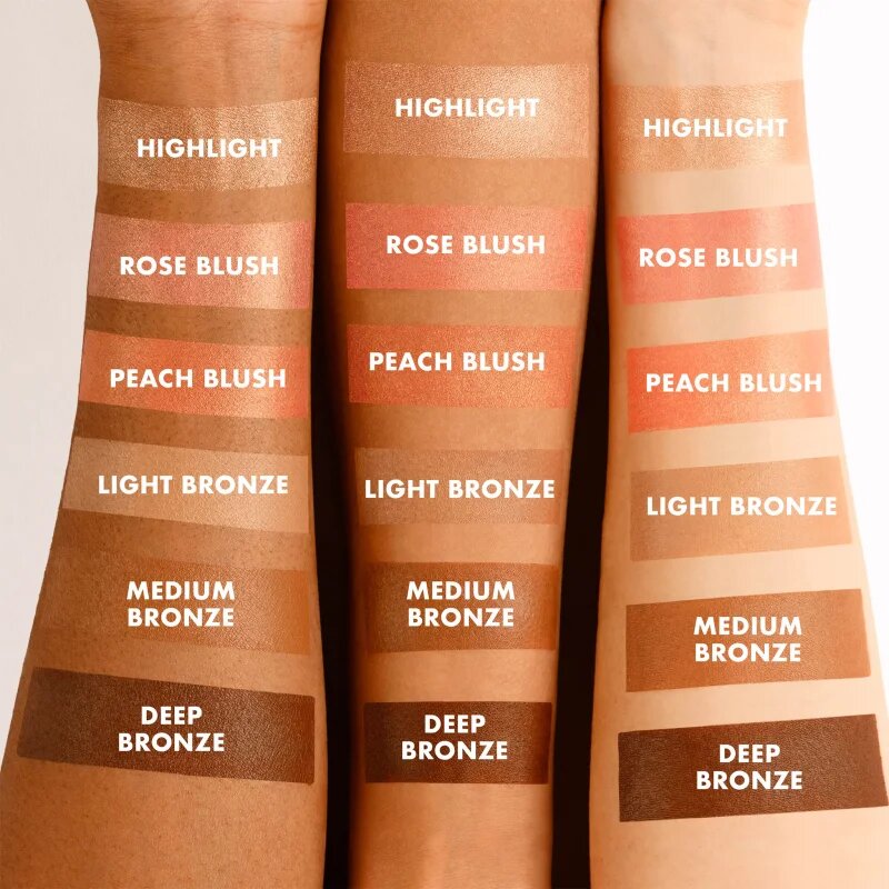 ICONIC London Multi-Use Cream Blush Bronze and Highlight Palette paleta pentru fata multifunctionala faciale 6x3.2 g