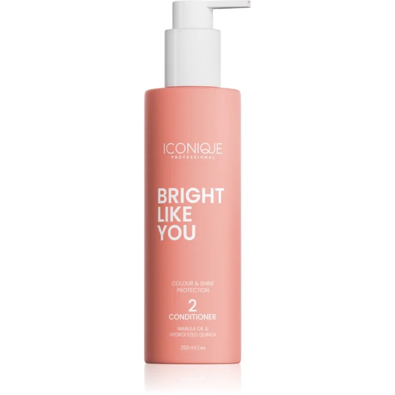 ICONIQUE Professional BRIGHT LIKE YOU Colour & Shine Protection Conditioner balsam pentru regenerare pentru păr vopsit 250 ml