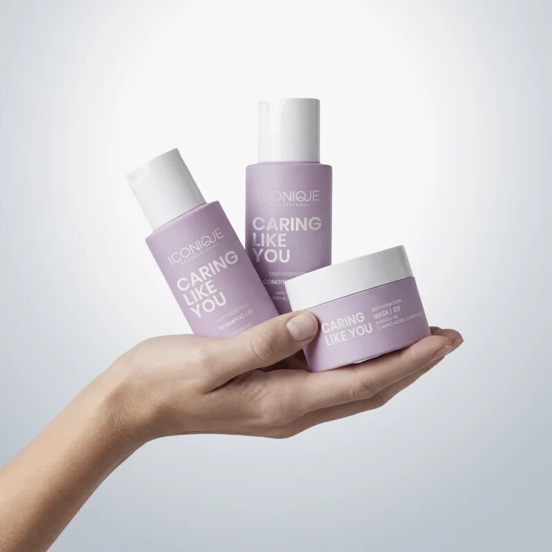 ICONIQUE Professional CARING LIKE YOU Deep Hydration sampon hidratant pentru păr uscat și deteriorat 70 ml