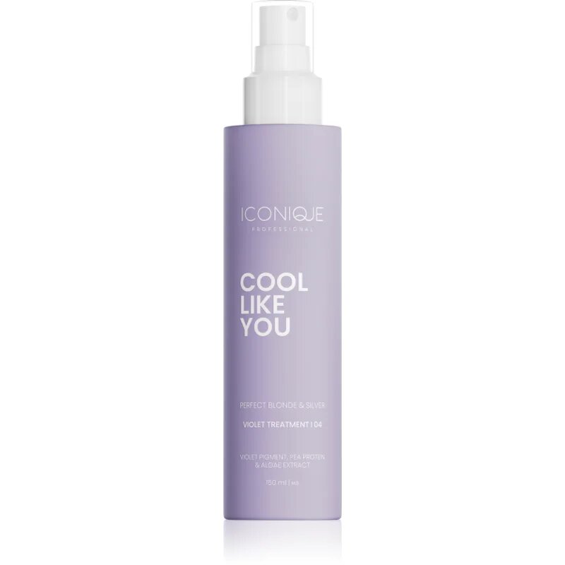 ICONIQUE Professional COOL LIKE YOU Perfect Blonde & Silver Violet ingrijire leave-in neutralizeaza tonurile de galben 150 ml