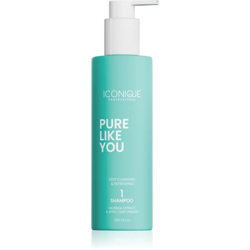 ICONIQUE Professional PURE LIKE YOU Deep Cleansing & Refreshing Shampoo curatarea profunda a scalpului pentru un scalp seboreic 250 ml