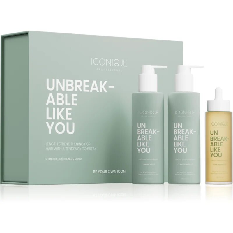 ICONIQUE Professional UNBREAKABLE LIKE YOU Length Strengthening Set set pentru intarirea parului