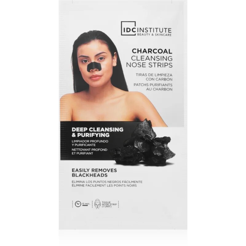IDC INSTITUTE Charcoal masca pentru nas 5 buc