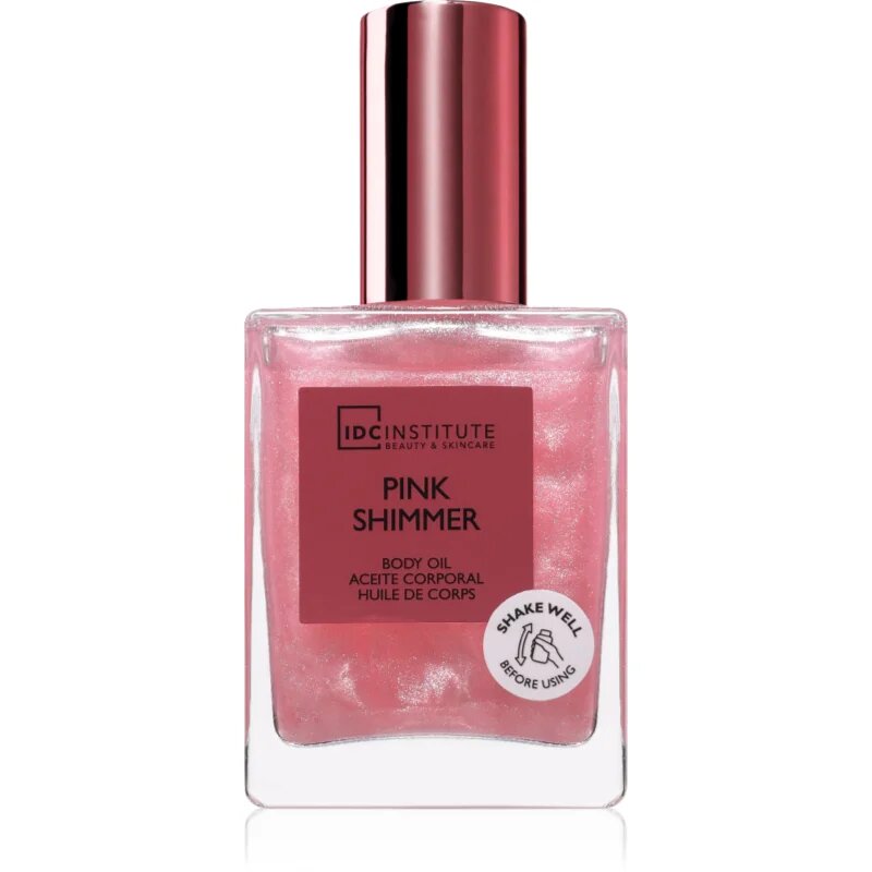 IDC INSTITUTE Shimmer Pink ulei stralucitor pentru corp 45 ml