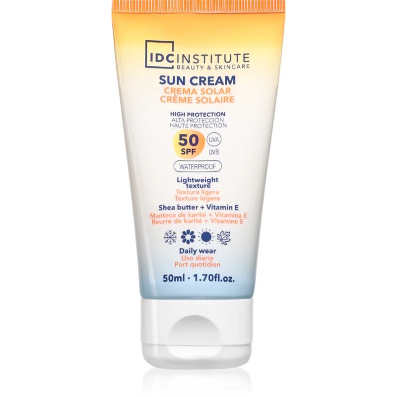 IDC INSTITUTE Sun Cream crema pentru protecție solară rezistenta la apa SPF 50 50 ml