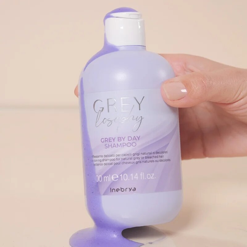 Inebrya Greylosophy Grey By Day Shampoo șampon nuanțator pentru par grizonat 300 ml
