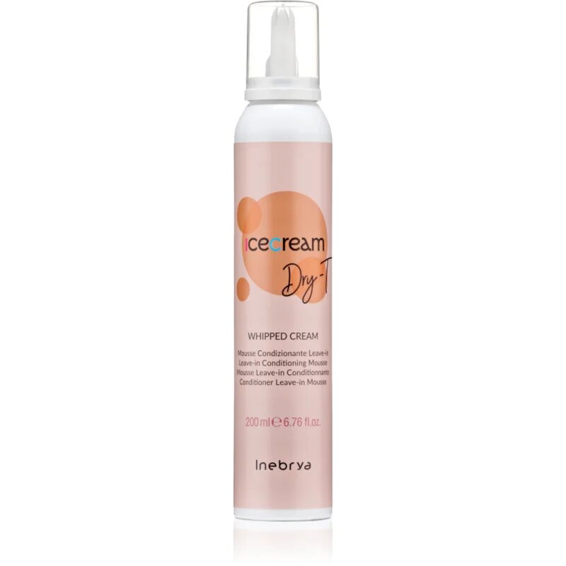 Inebrya Ice Cream Dry-T Whipped Cream spumă hidratantă pentru păr 200 ml