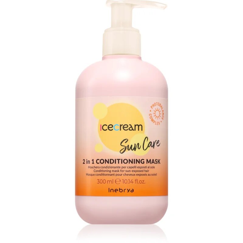 Inebrya Sun Care 2 in 1 Conditioning Mask Masca de par pentru par expus la soare 300 ml