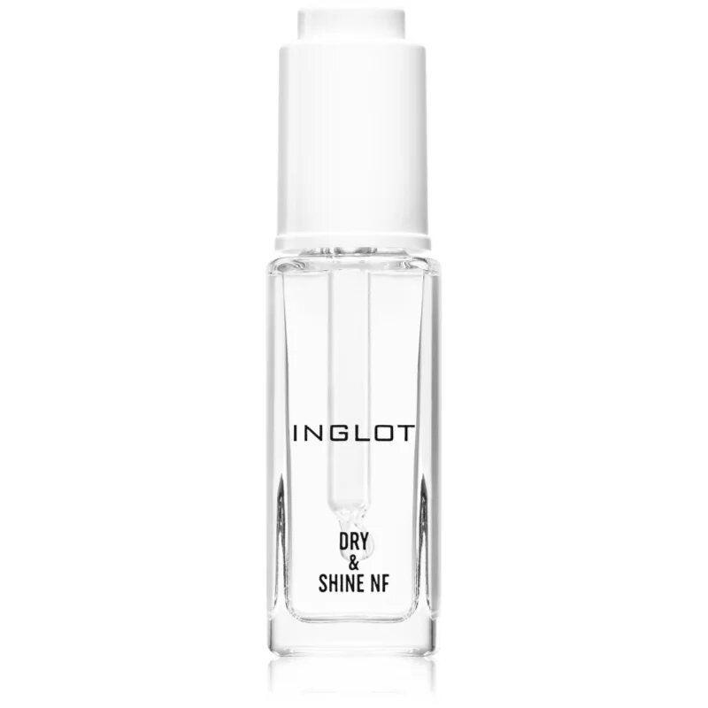 Inglot Dry & Shine NF top coat pentru unghii pentru accelerarea uscării ojei pipeta 9 ml