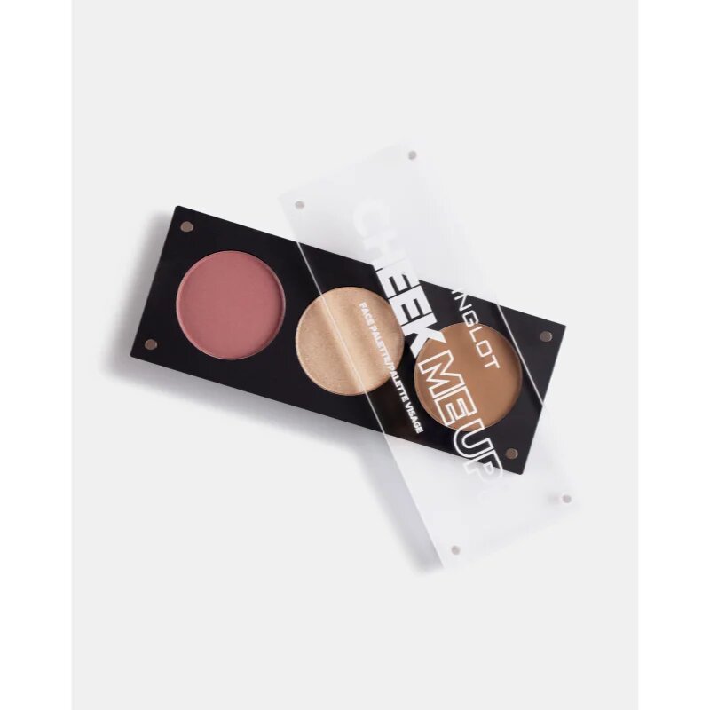 Inglot Face Palette iluminator pudră bronzantă și blush culoare Cheek Me Up! 7.2 g