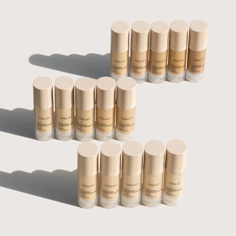 Inglot Skin Focused Care Face Foundation SPF 50 acoperire make-up SPF 50 culoare Warm Tan 30 ml