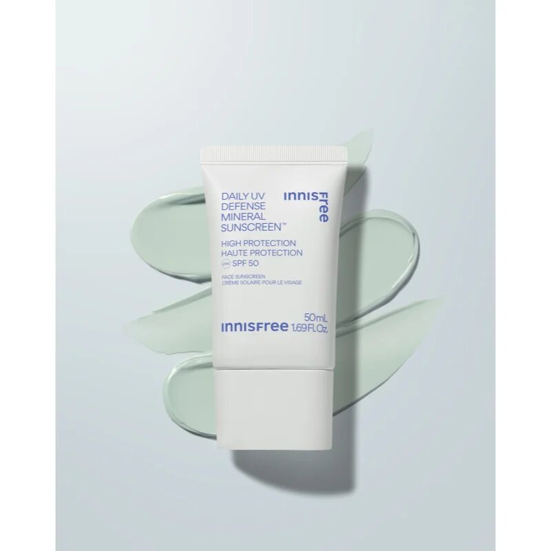 innisfree Daily UV Defense Mineral Sunscreen fluid protector cu minerale pentru fata SPF 50 50 ml