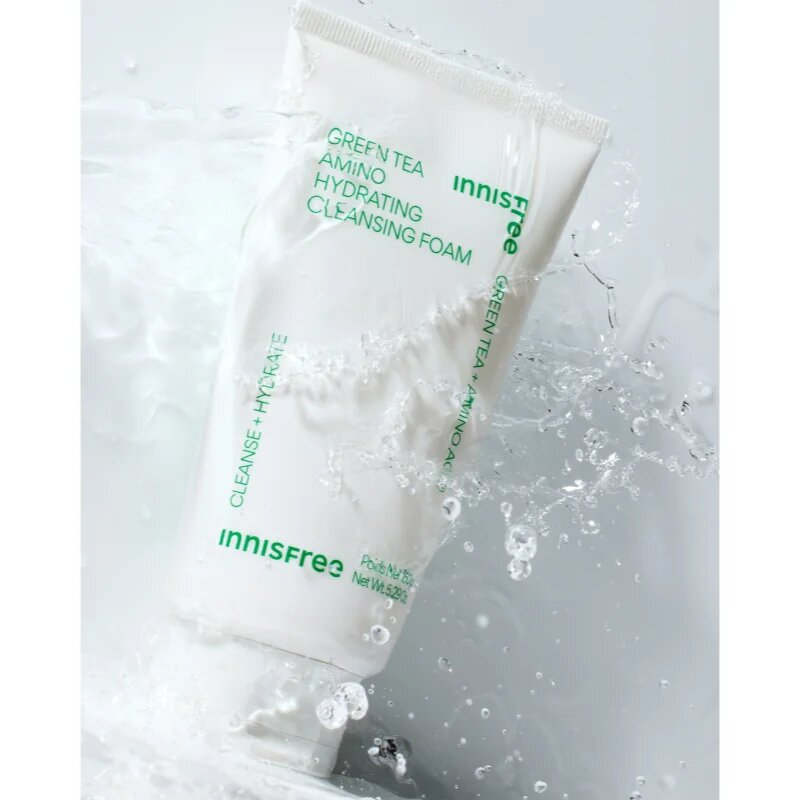 innisfree Green Tea Amino Acid Cleansing Foam demachiant spumant delicat cu efect de hidratare 150 ml