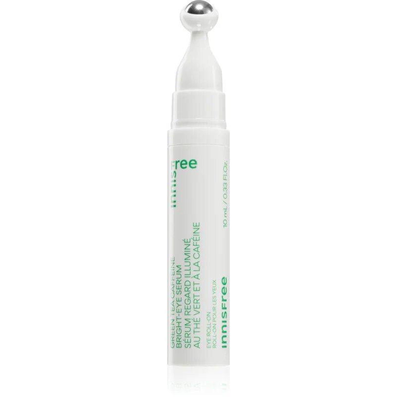innisfree Green Tea Caffeine Bright-Eye Serum Roll-on pentru ochi racoritor împotriva ridurilor și a cearcănelor întunecate 10 ml