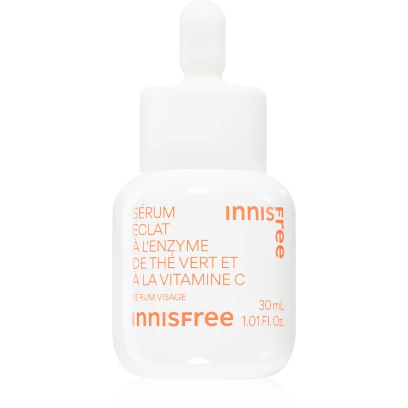 innisfree Green Tea Enzyme Vitamin C Brightening Serum ser stralucire cu vitamina C pentru uniformizarea nuantei tenului 30 ml