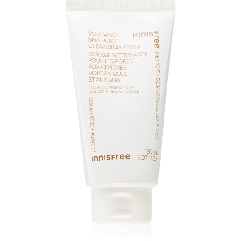 innisfree Volcanic BHA Pore Cleansing Foam demachiant spumant delicat pentru netezirea pielii si inchiderea porilor 150 ml