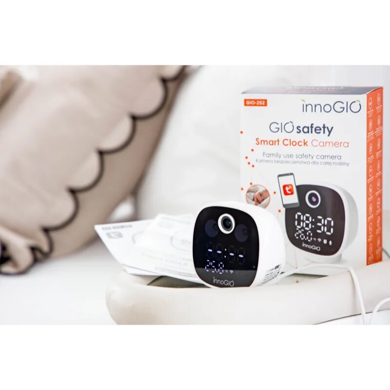 innoGIO GIOSafety Smart Clock cameră Smart Wi-fi pentru locuință 1 buc