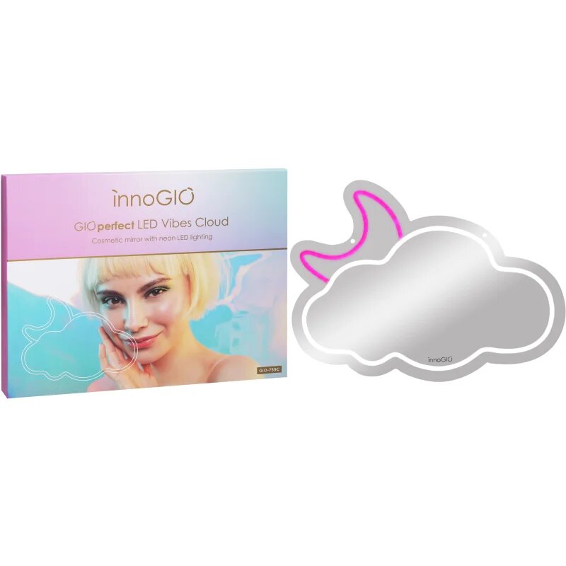 innoGIO Vibes Cloud GIO-759C oglinda cosmetica cu iluminare LED de fundal 41cm x 28cm x 1cm 1 buc