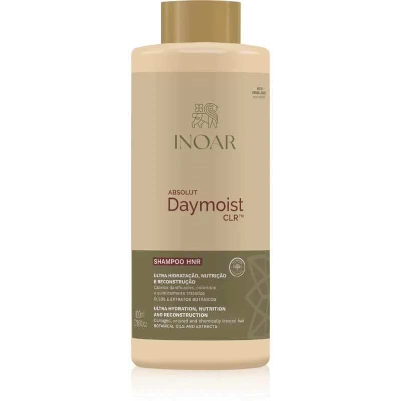 INOAR Absolut Daymoist CLR™ șampon intens hidratant pentru par uscat si vopsit 800 ml